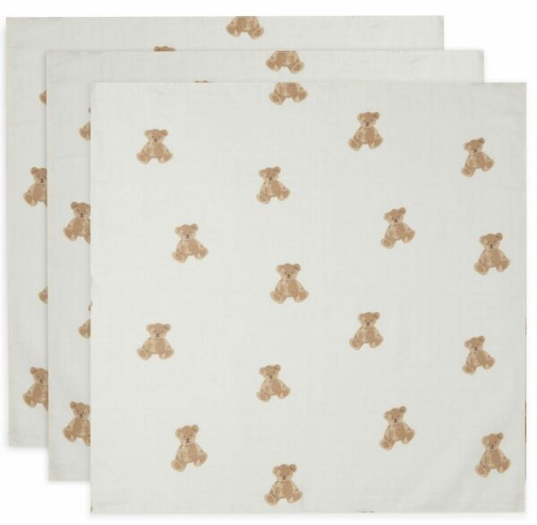 Pack 3 Langes gaze de coton Teddy bear