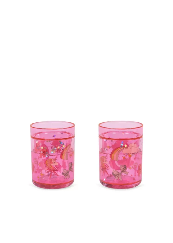 Lot de 2 verres à paillettes - Rainbow bow