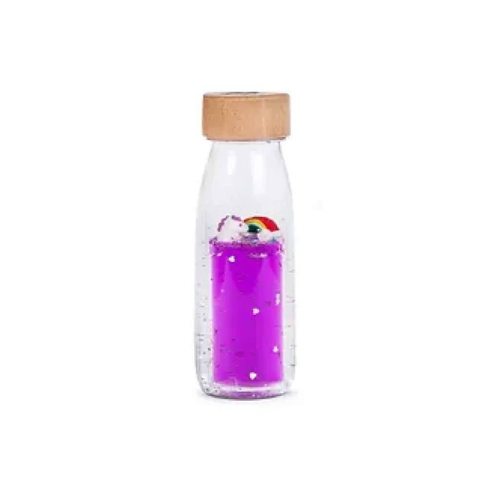 bouteille sensorielle Rainbow licorne petit boum