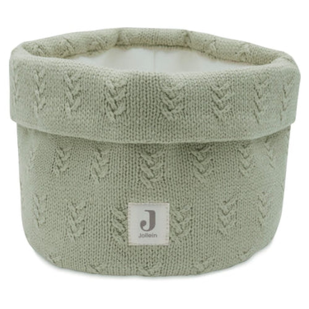 Petit panier de rangement knit olive green