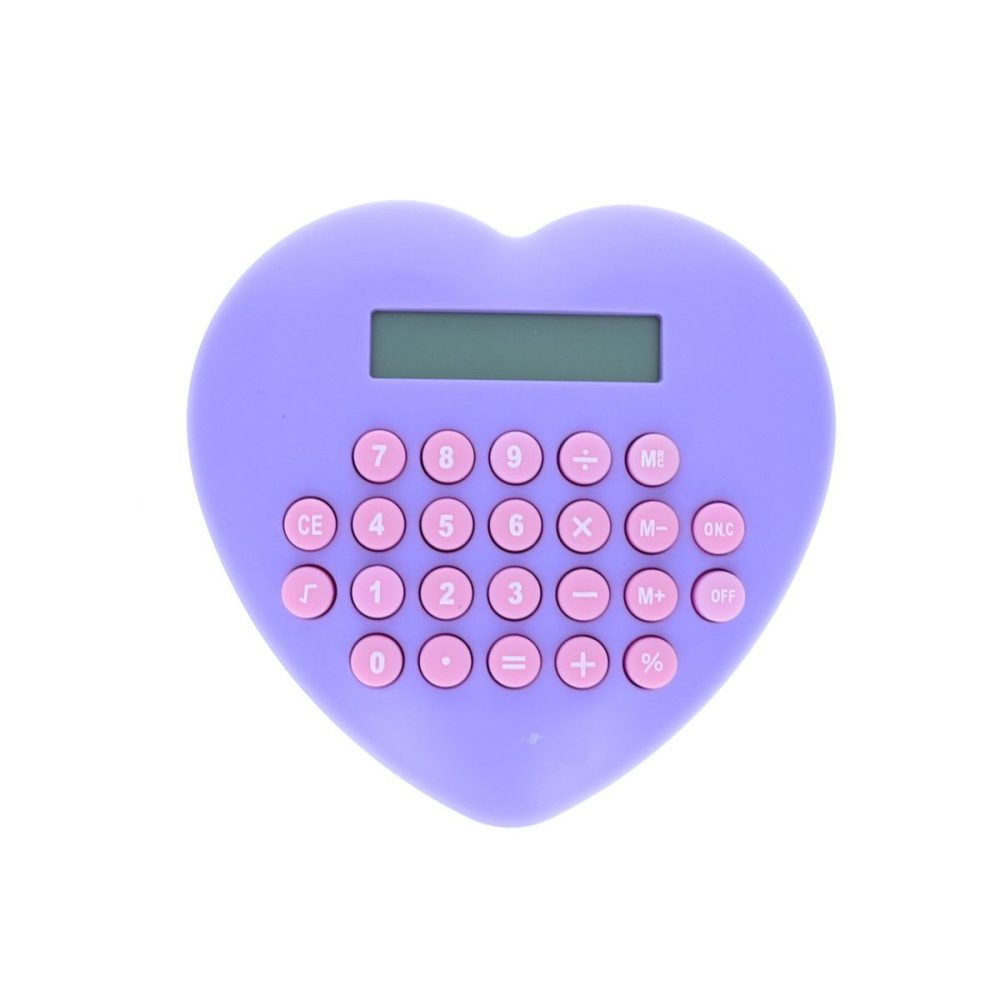 calculatrice coeur violet