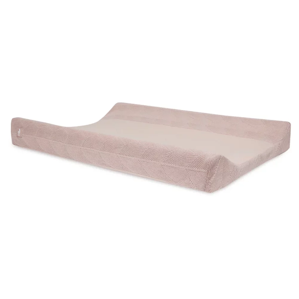 housse matelas à langer shell knit wild rose jollein