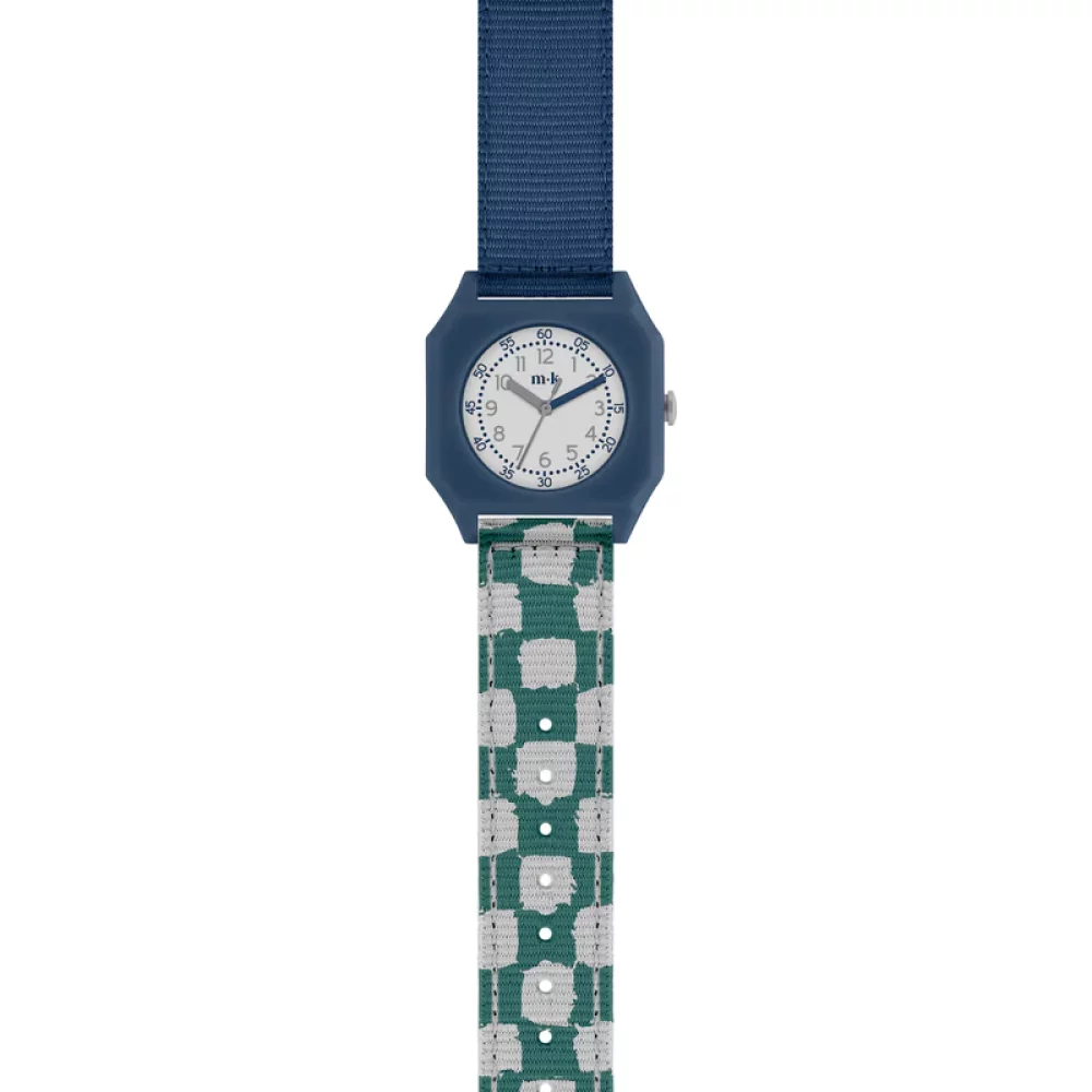 montre checker bleue mini Kyoto