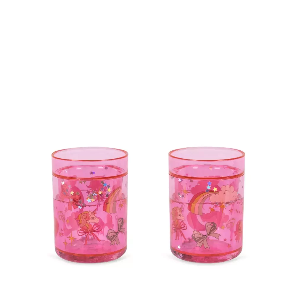 lot de 2 verre licorne konges slojd